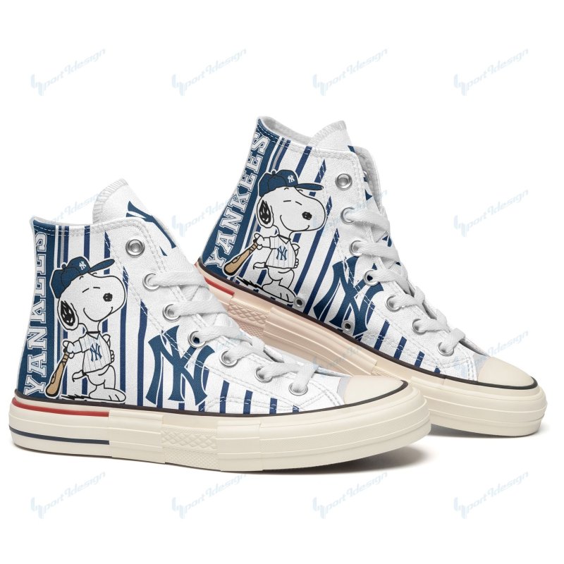 New York Yankees High Top Canvas Shoes Image 3