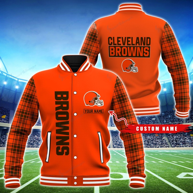 Cleveland Browns Personalized Baseball Jacket