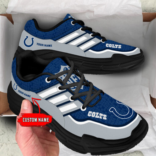 Indianapolis Colts Personalized Chunky Sneakers 07 Back View