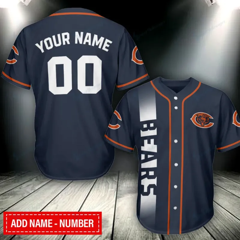 Chicago Bears Personalized Baseball Jersey