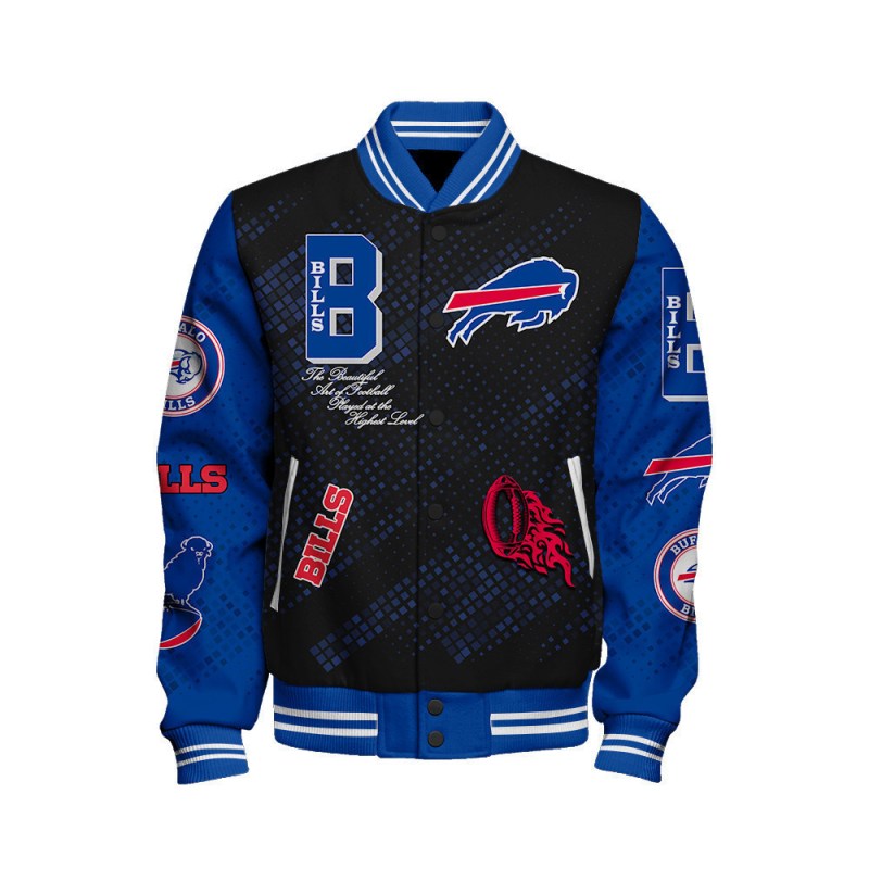 Buffalo Bills Varsity Jacket Back View