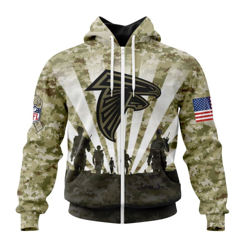 Atlanta Falcons Zip Front Hoodie