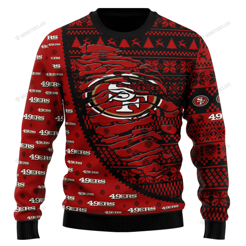 San Francisco 49ers Woolen Sweater Back View