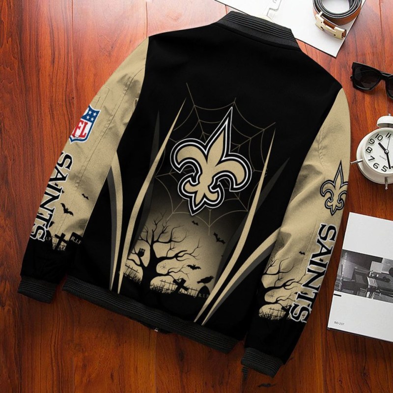 New Orleans Saints Halloween Bomber Jacket