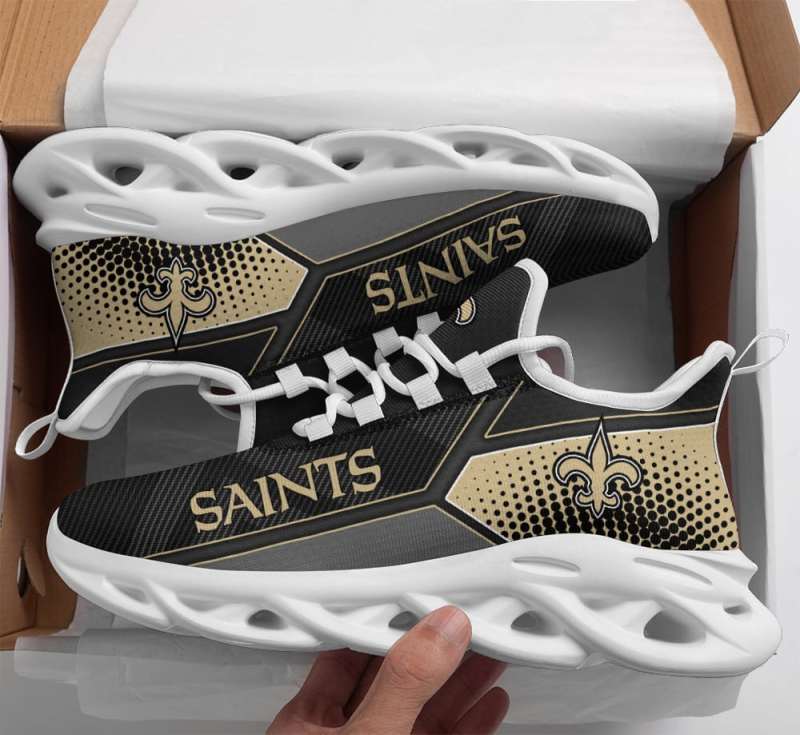 New Orleans Saints Yezy Running Sneakers Back View