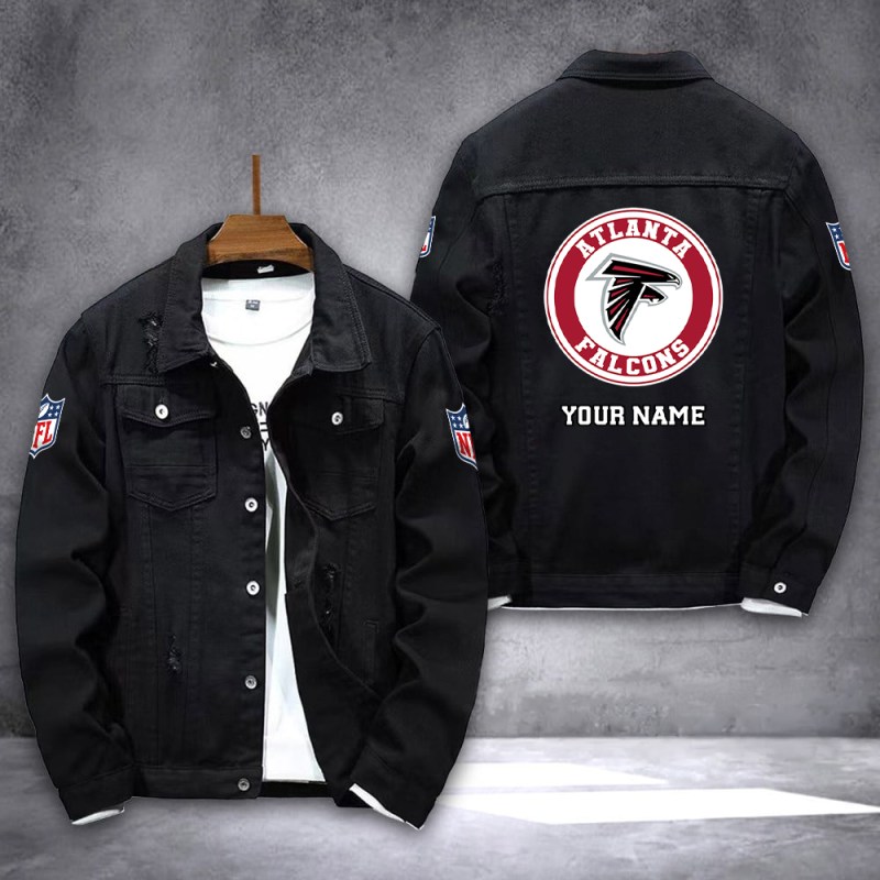 Atlanta Falcons Denim Jacket Back View