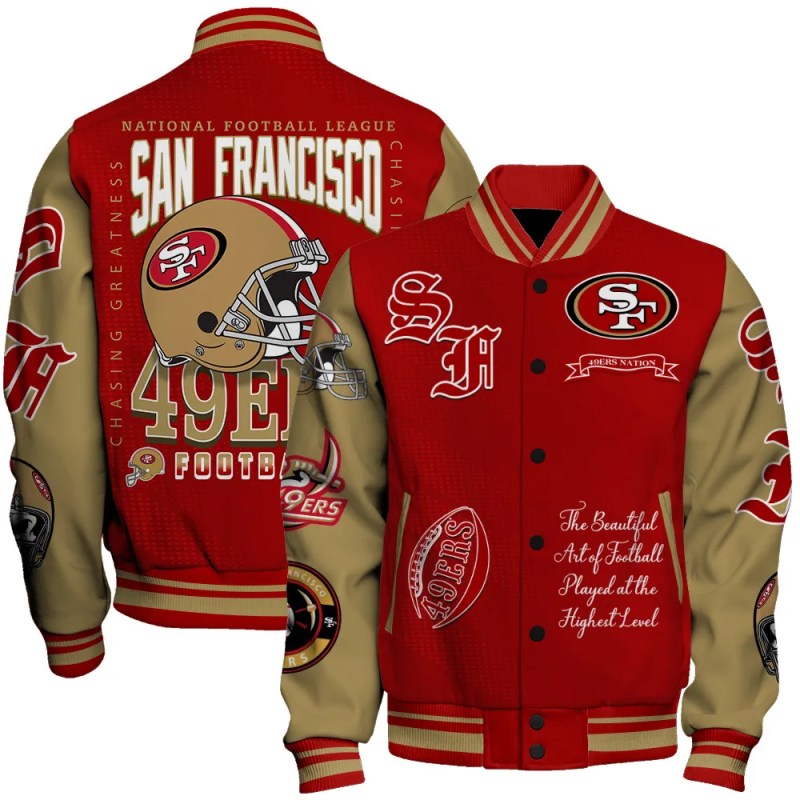 San Francisco 49ers Unisex Varsity Jacket Image 1