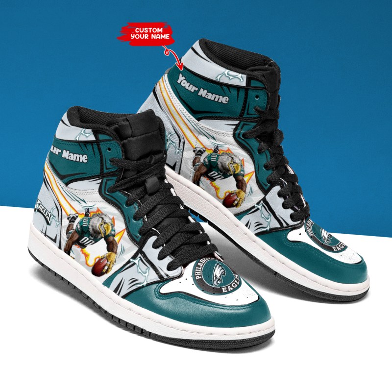 Philadelphia Eagles Personalized JShoes - Side View
