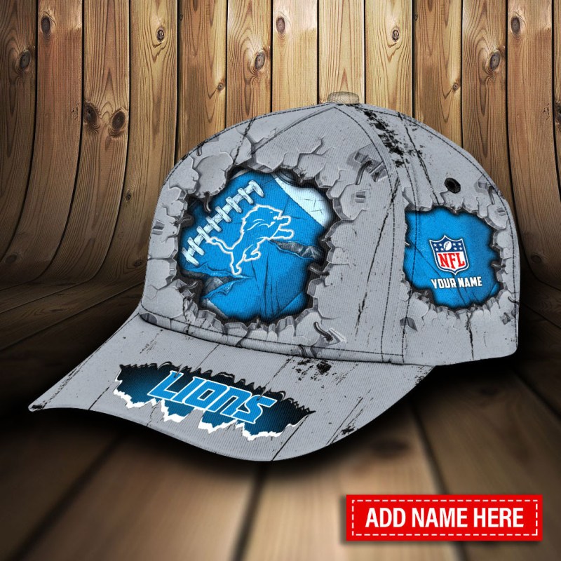 Detroit Lions Personalized Classic Cap