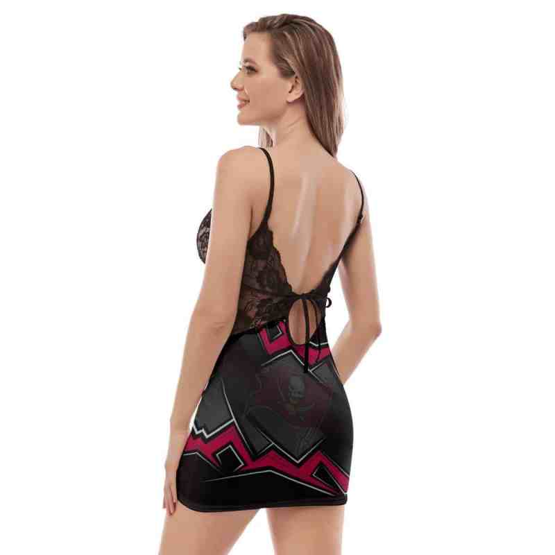 Tampa Bay Buccaneers Lace Back Strap Slip Dress Detail