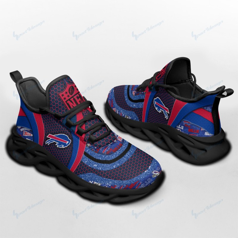 Buffalo Bills Yezy Running Sneakers Back View