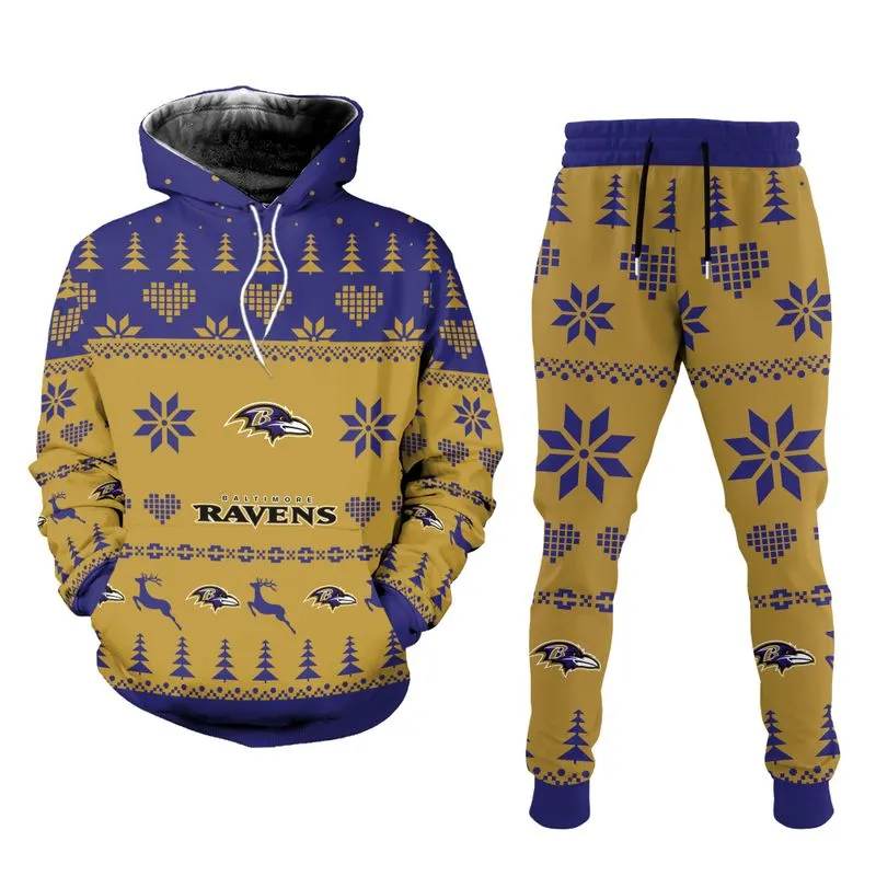 Baltimore Ravens Christmas Patterns Hoodie