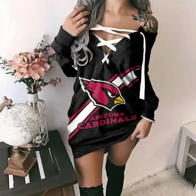 Arizona Cardinals Lace-Up Sweatshirt