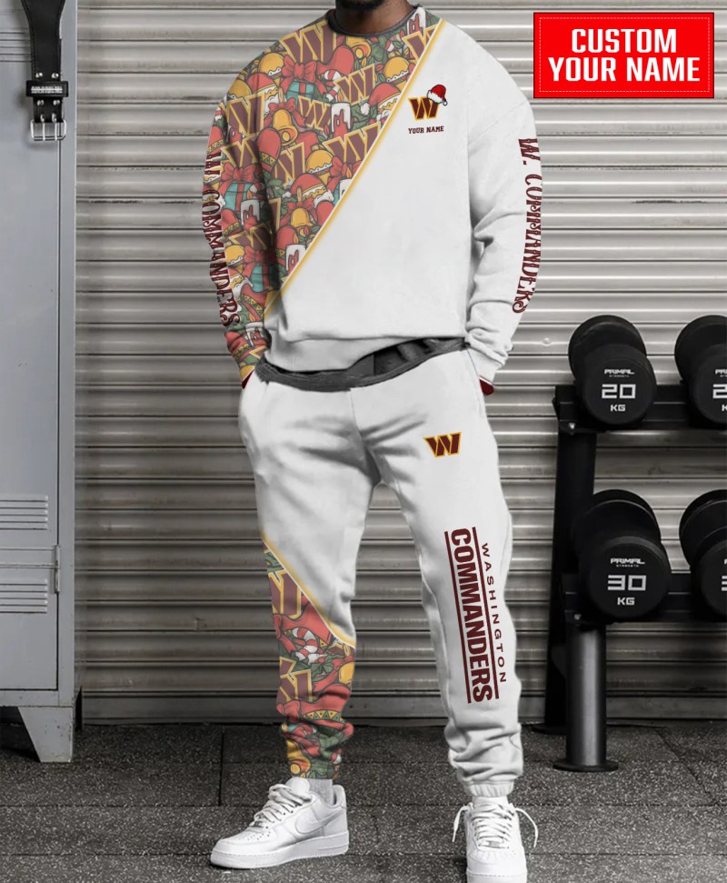 Washington Commanders Christmas Pattern Unisex Combo Sweatshirt And Sweatpants