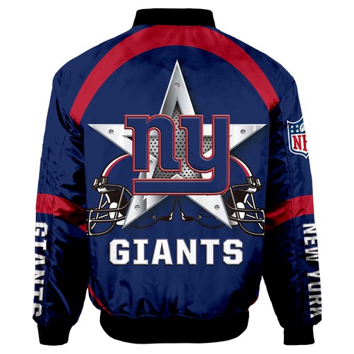New York Giants Bomber Jacket Graphic Player Running