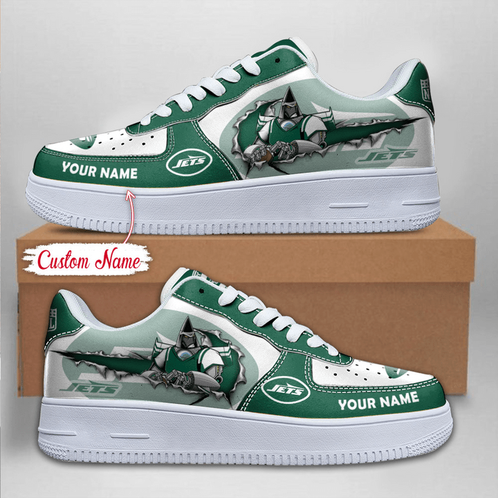 NFL New York Jets Custom Name Air Force 1 side view