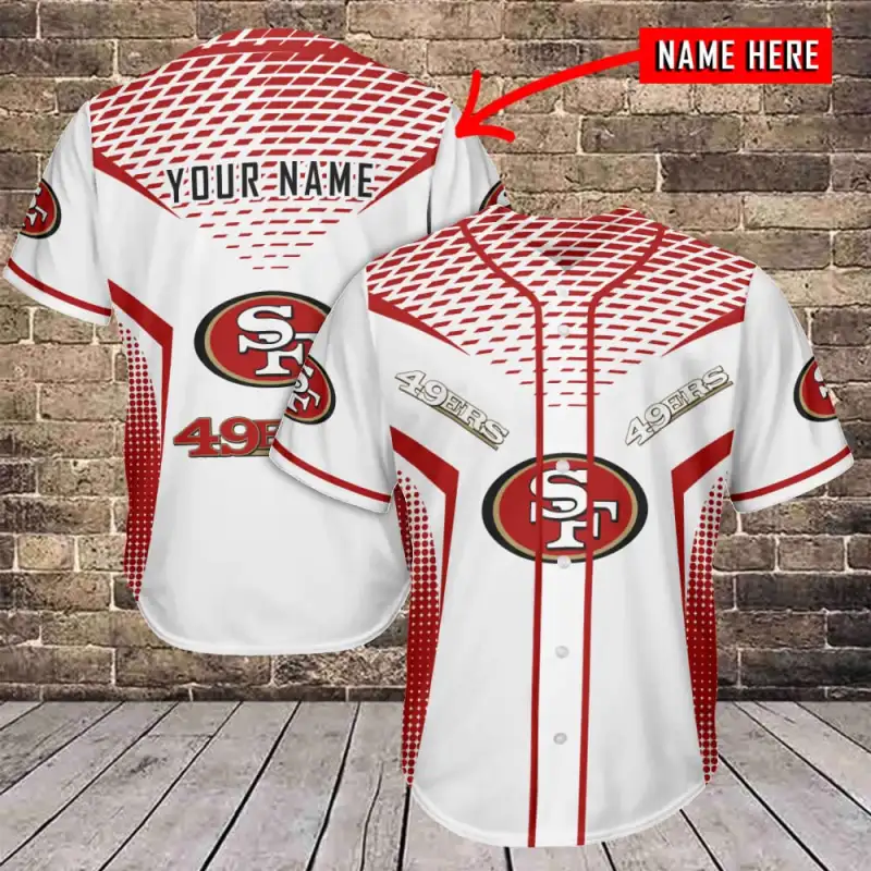 San Francisco 49ers Personalized Baseball Jersey