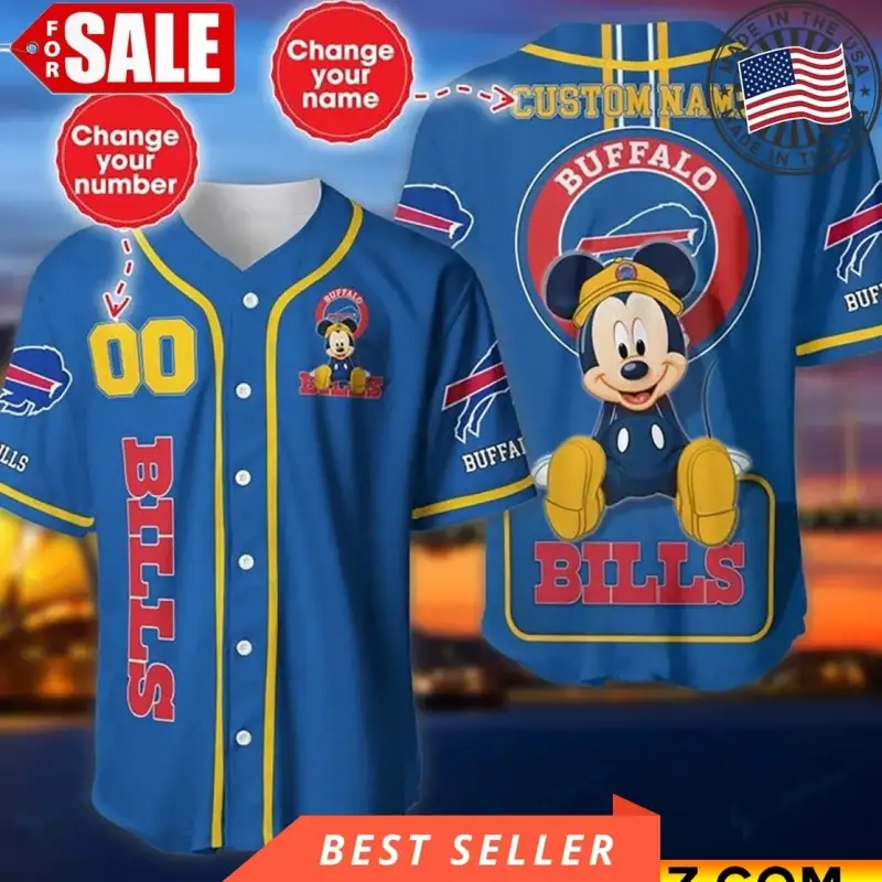 Personalized Buffalo Bills Baseball Jersey