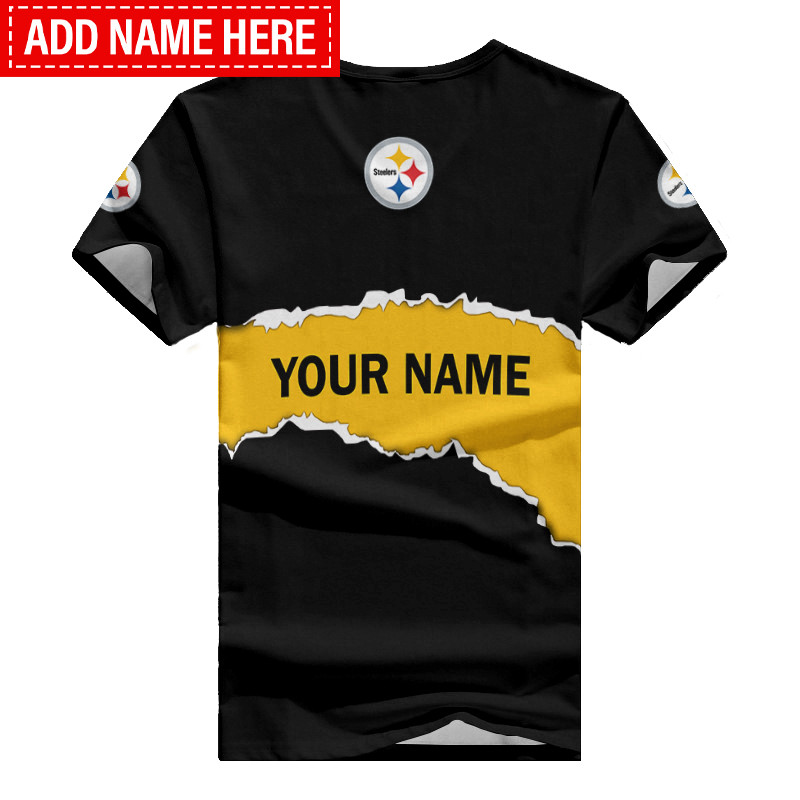 Pittsburgh Steelers Personalized Summer V-neck Women T-shirt