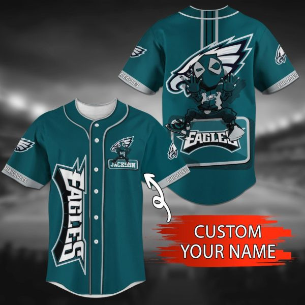 Philadelphia Eagles Personalized Baseball Jersey