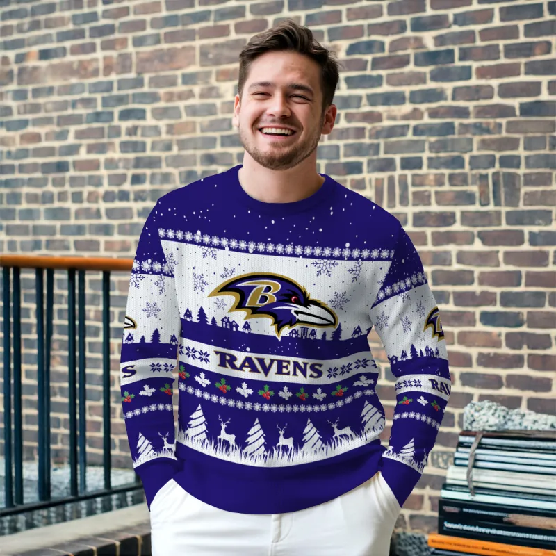 Baltimore Ravens Ugly Christmas Sweater - Outdoor 2