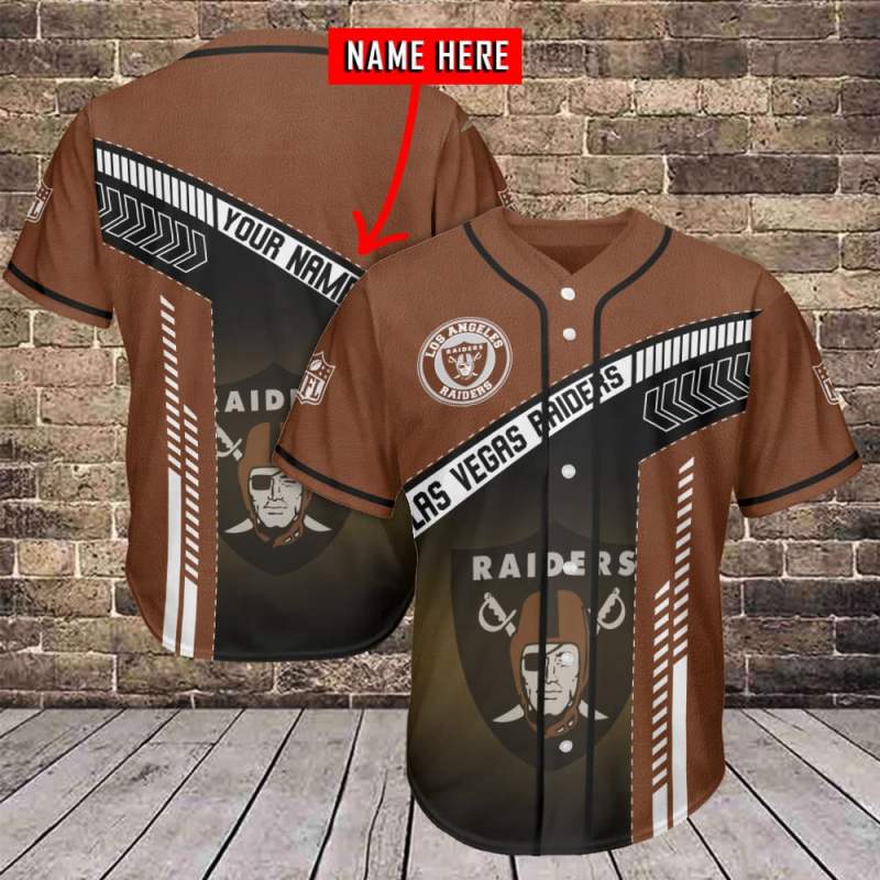Las Vegas Raiders Personalized Baseball Jersey