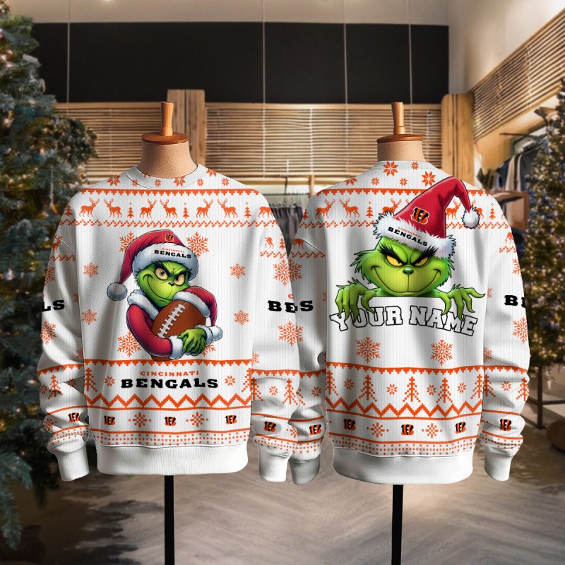 Cincinnati Bengals Premium Ugly Christmas Sweater - Full View