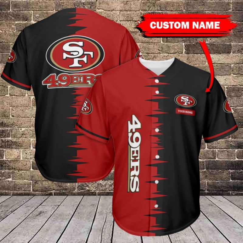 San Francisco 49ers Personalized Baseball Jersey