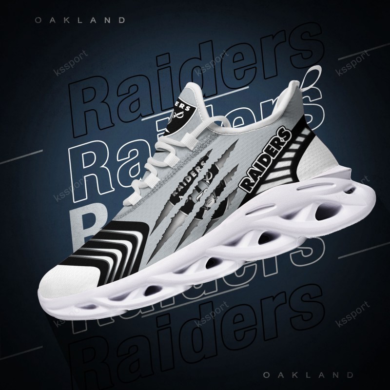 Las Vegas Raiders Yezy Running Sneakers Back View