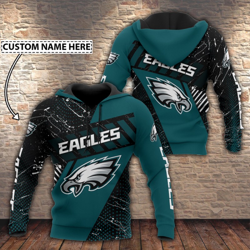Philadelphia Eagles Personalized Hoodie Front View