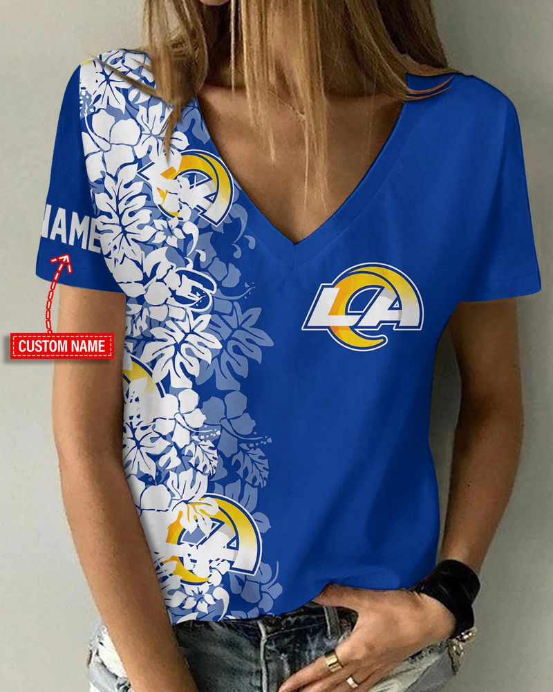 Los Angeles Rams V-neck Women T-shirt