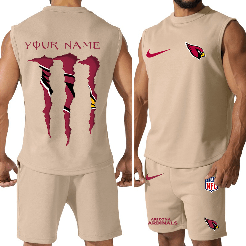 Arizona Cardinals Colorful Jersey Tank Top and Shorts 7
