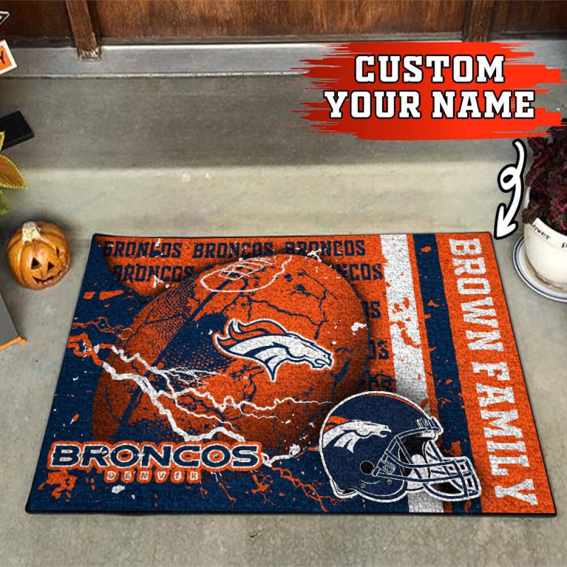Denver Broncos Personalized Doormat