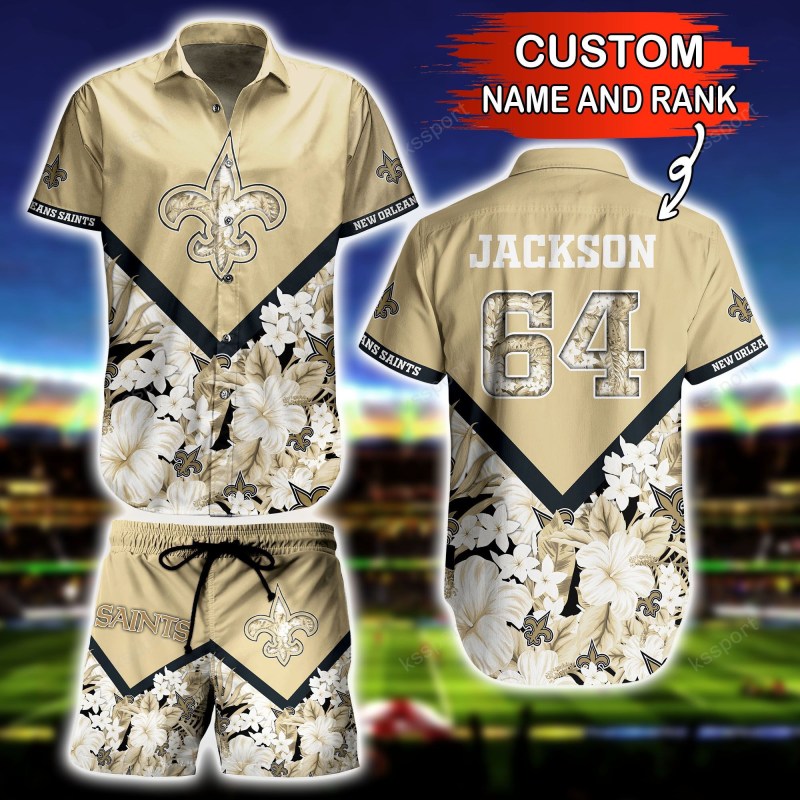 New Orleans Saints Personalized Shirt and Shorts