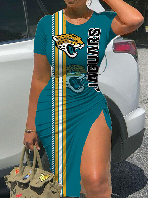 Jacksonville Jaguars Slit Bodycon Dress