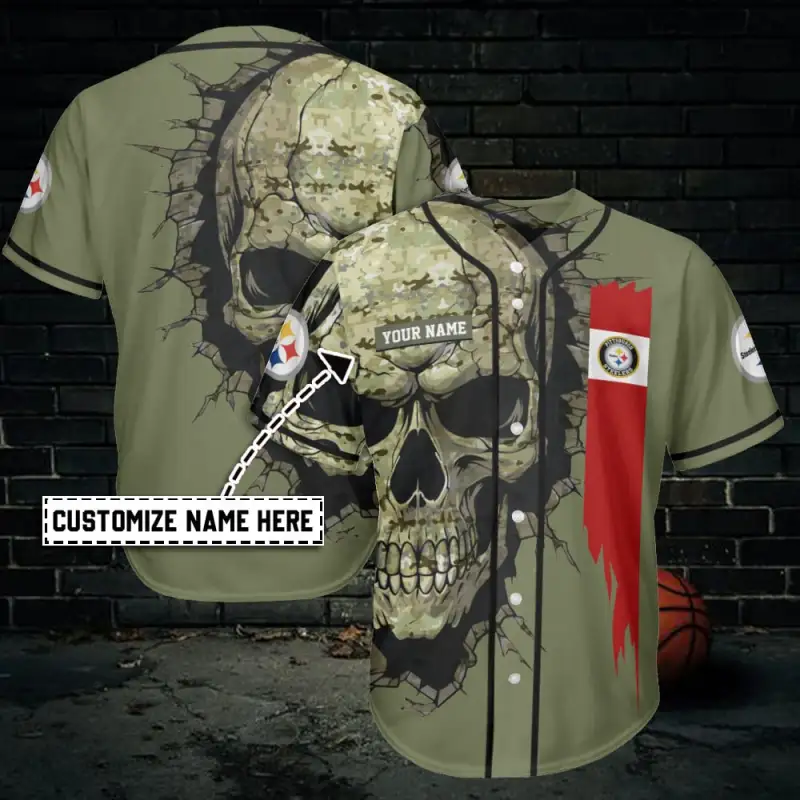 Pittsburgh Steelers Personalized Baseball Jersey