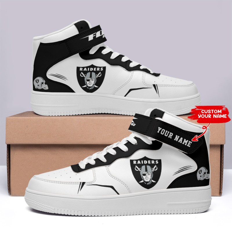 Las Vegas Raiders Personalized High AF1 Sneakers