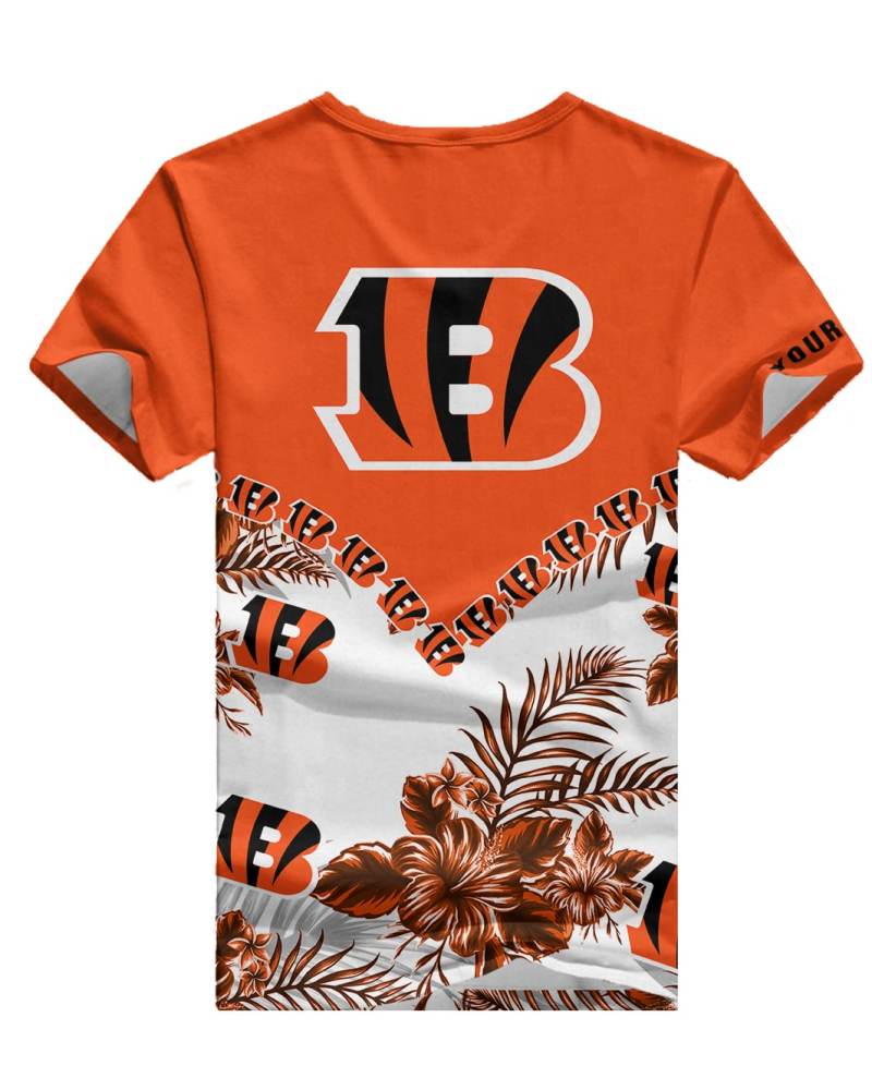 Cincinnati Bengals Personalized V-neck Women T-shirt