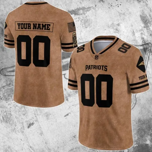 New England Patriots Personalized V-neck Football Jersey