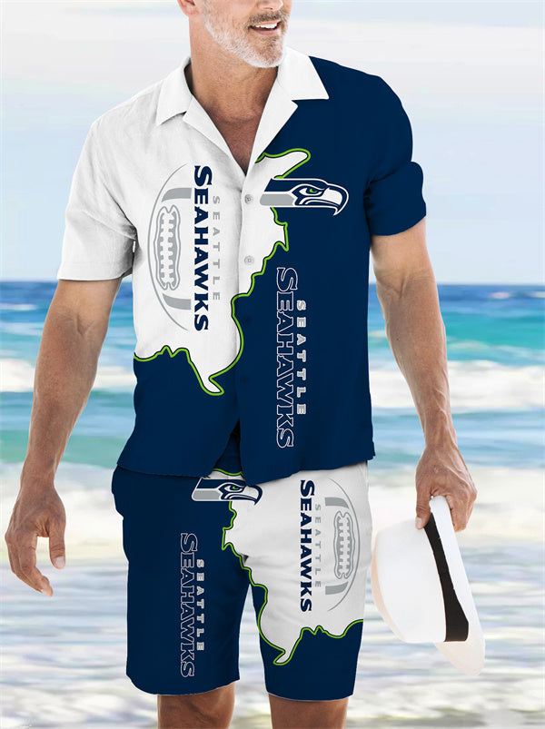 Seattle Seahawks Hawaiian Shirt and Shorts