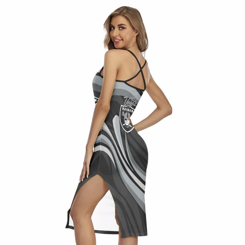 Las Vegas Raiders Women's Back Cross Cami Dress View 4