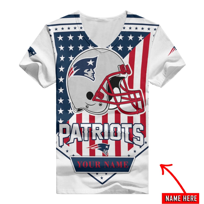 New England Patriots V-neck T-shirt Detail