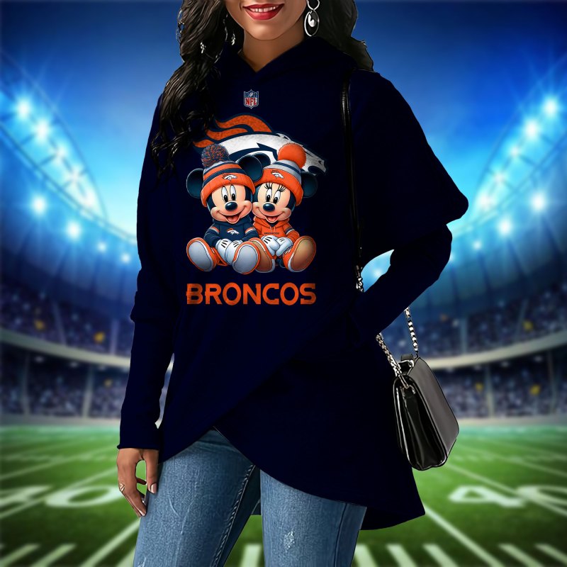 Denver Broncos Women Irregular Hoodie Image 3