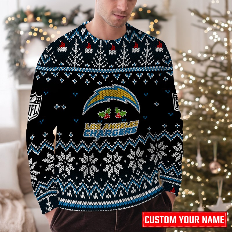 Los Angeles Chargers Ugly Christmas Sweater Image 1