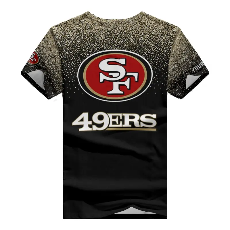San Francisco 49ers Personalized V-neck Women T-shirt - Back View