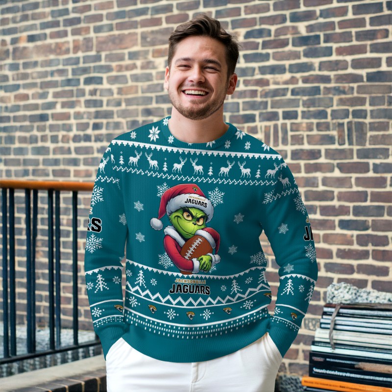 Jacksonville Jaguars Ugly Christmas Sweater - MK Outdoor2