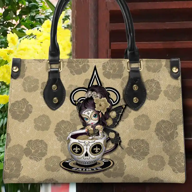 New Orleans Saints Leather Bag Mockup