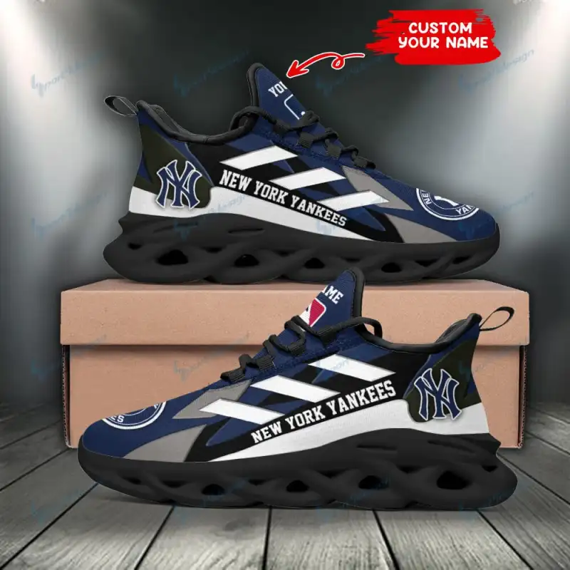 New York Yankees Personalized Yezy Running Sneakers - Image 3