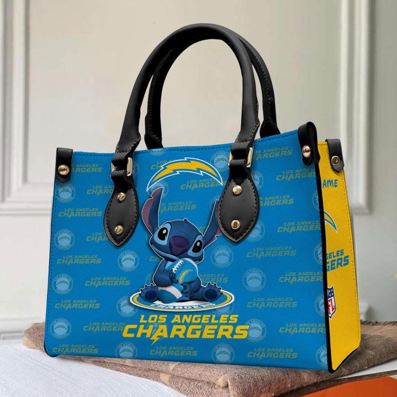 Los Angeles Chargers Personalized Leather Hand Bag