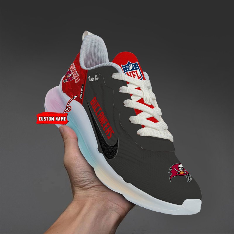 Tampa Bay Buccaneers Rainbow Cushion Running Shoes Design Close-Up